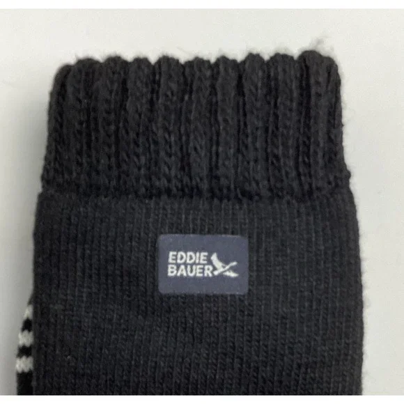 Eddie Bauer 2-Pair Black Heat Thermal Long Heavyweight Crew Socks Size 7-12 - Picture 5 of 6